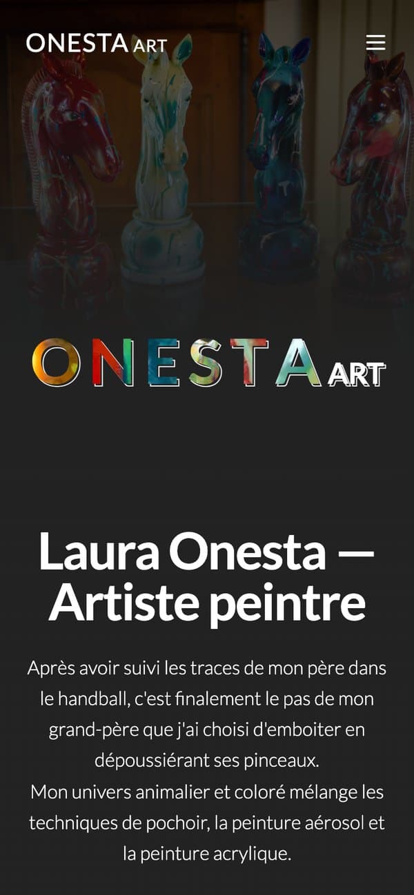Le même site sur téléphone